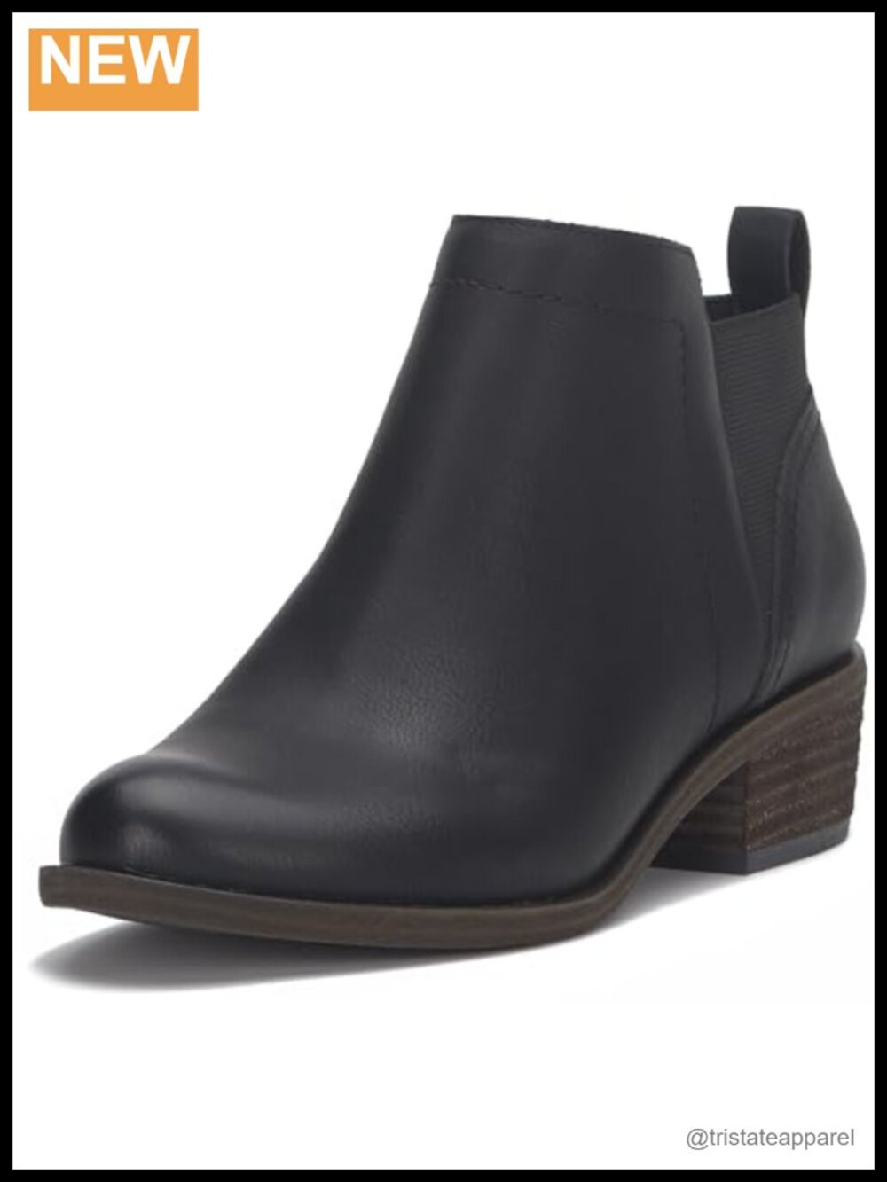 Faux Leather Pull-On Ankle Boots Low Heel Cushioned Footbed